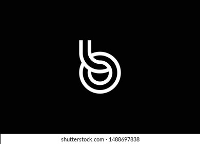 Outstanding professional elegant trendy awesome artistic black and white color B BB BO OB initial based Alphabet icon logo.