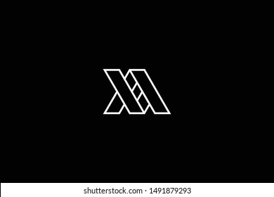 Outstanding professional elegant trendy awesome artistic black and white color AV VA AX XA initial based Alphabet icon logo.