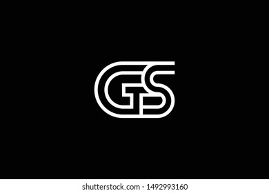 Monogram Logo Design Minimalsimple Style Stock Vector (Royalty Free ...