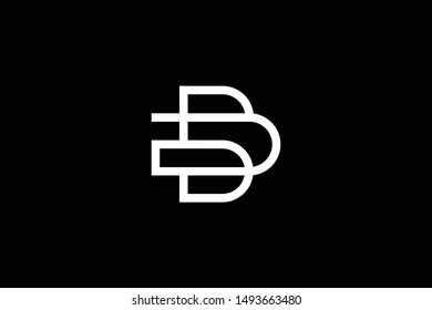 Outstanding professional elegant trendy awesome artistic black and white color DB BD initial based Alphabet icon logo.