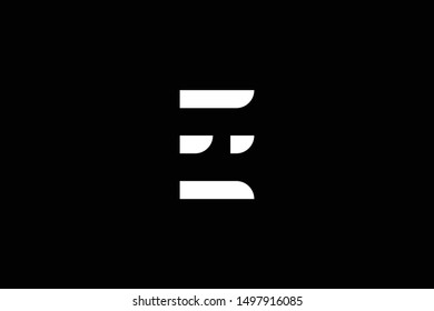 Outstanding professional elegant trendy awesome artistic black and white color EI IE initial based Alphabet icon logo.