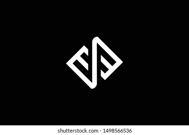 Outstanding professional elegant trendy awesome artistic black and white color SE ES SM MS initial based Alphabet icon logo.