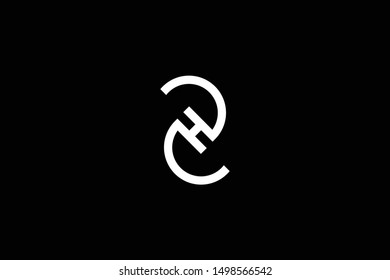 Outstanding professional elegant trendy awesome artistic black and white color ZH HZ initial based Alphabet icon logo.