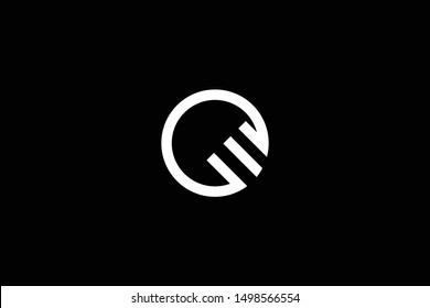 Outstanding professional elegant trendy awesome artistic black and white color OM MO OW WO CM MC CW WC initial based Alphabet icon logo.