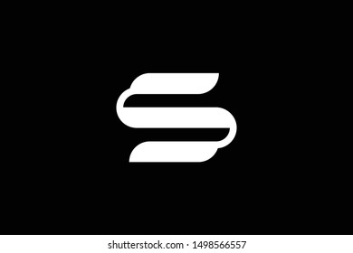 Outstanding professional elegant trendy awesome artistic black and white color S SE ES initial based Alphabet icon logo.