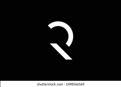 Outstanding professional elegant trendy awesome artistic black and white color R RP PR initial based Alphabet icon logo.