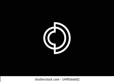 Outstanding professional elegant trendy awesome artistic black and white color CD DC initial based Alphabet icon logo.