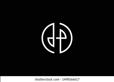 Outstanding professional elegant trendy awesome artistic black and white color DP PD HO OH initial based Alphabet icon logo.