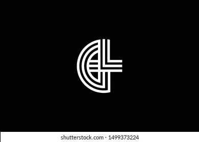 Outstanding professional elegant trendy awesome artistic black and white color GL LG initial based Alphabet icon logo.