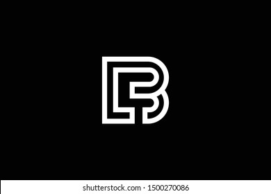 Outstanding professional elegant trendy awesome artistic black and white color LB BL initial based Alphabet icon logo.