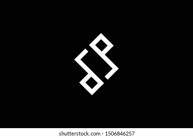 Outstanding professional elegant trendy awesome artistic black and white color S SS DP PD initial based Alphabet icon logo.