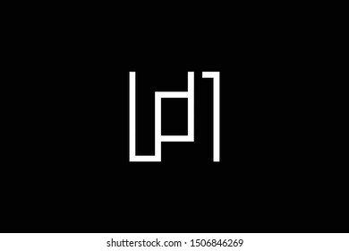 Outstanding professional elegant trendy awesome artistic black and white color MD DM initial based Alphabet icon logo.