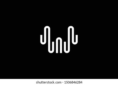 Outstanding professional elegant trendy awesome artistic black and white color W initial based Alphabet icon logo.