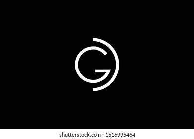 Outstanding professional elegant trendy awesome artistic black and white color GD DG initial based Alphabet icon logo.