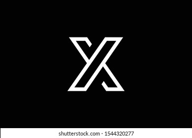 Outstanding professional elegant trendy awesome artistic black and white color X XX XY YX initial based Alphabet icon logo.