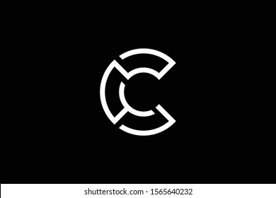 Outstanding professional elegant trendy awesome artistic black and white color C initial based Alphabet icon logo.