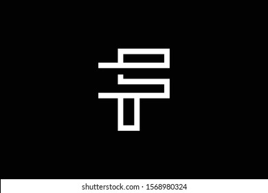 Outstanding professional elegant trendy awesome artistic black and white color F FF initial based Alphabet icon logo.