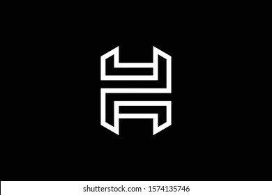 Outstanding professional elegant trendy awesome artistic black and white color H HH initial based Alphabet icon logo.