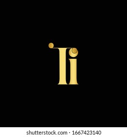 Outstanding professional elegant trendy awesome artistic black and white color IT TI II TT initial based Alphabet icon logo.