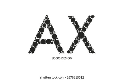 Outstanding professional elegant trendy awesome artistic black and white color AX XA initial based Alphabet icon logo.
