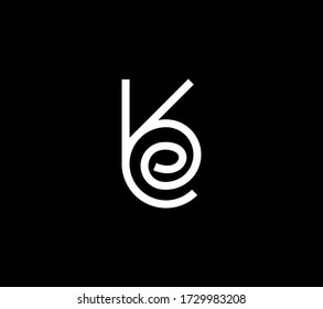 Outstanding professional elegant trendy awesome artistic monogram EK KE letters logo. Initial letter KE  minimalist linear style logotype.