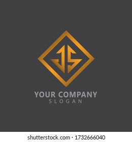 Outstanding professional elegant trendy awesome artistic Creative Minimalist all color JS, SJ initial based Alphabet icon logo and js initial handwriting logo template vector, JS logo monogram.