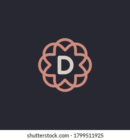 Excelente profesional elegante moda impresionante artístico color negro y oro logotipo del icono del alfabeto de base inicial