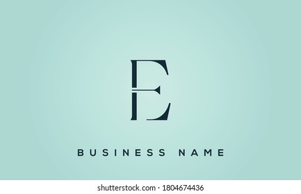 Outstanding professional elegant trendy awesome artistic black and gold color EF FE initial based Alphabet icon logo.