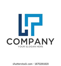 Outstanding professional elegant trendy awesome artistic black and white color HP  initial based Alphabet icon logo.