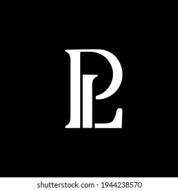 Outstanding professional elegant trendy awesome artistic black and white color LP PL initial based Alphabet icon logo.