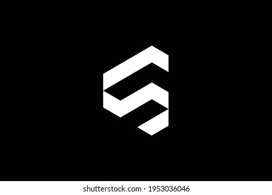 Outstanding professional elegant trendy awesome artistic black and white color CS SC initial based Alphabet icon logo.