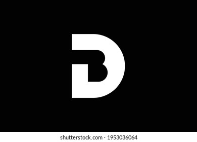 Outstanding professional elegant trendy awesome artistic black and white color DB BD initial based Alphabet icon logo.