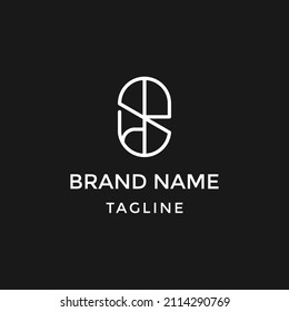 Outstanding professional elegant trendy awesome artistic black and white color SB BS initial based Alphabet icon logo.