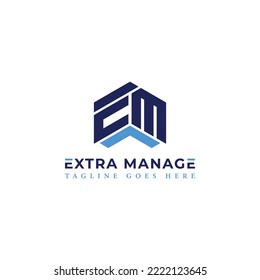 Outstanding professional elegant trendy awesome artistic black and white color EM ME initial based Alphabet icon logo.