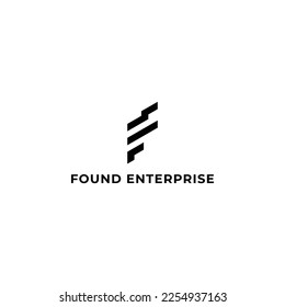 Outstanding professional elegant trendy awesome artistic black and white color FE EF initial based Alphabet icon logo.