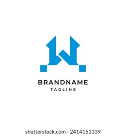 Outstanding professional elegant trendy awesome artistic color W. Initial based Alphabet icon logo.