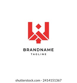 Outstanding professional elegant trendy awesome artistic color W. Initial based Alphabet icon logo.