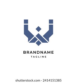 Outstanding professional elegant trendy awesome artistic color W. Initial based Alphabet icon logo.