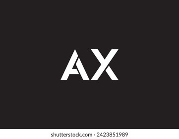 Outstanding professional elegant trendy awesome artistic black and white color AX XA initial based