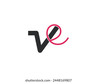 Outstanding professional elegant trendy awesome artistic  V E VE EV initial based Alphabet icon logo