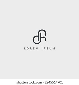 Outstanding professional letter DR RD logo design elegant trendy awesome artistic black and white color initial based Monogram icon