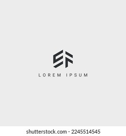 Outstanding professional letter EF FE logo design elegant trendy awesome artistic black and white color initial based Monogram icon.