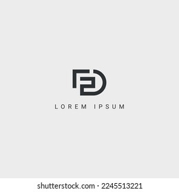 Outstanding professional letter GD DG logo design elegant trendy awesome artistic black and white color initial based Monogram icon