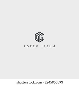 Outstanding professional letter GL LG logo design black and white color initial based Monogram icon.