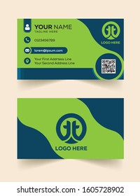 Outstanding professional, modern creative business card and name card, horizontal simple clean template design, layout in rectangle size with eps 10