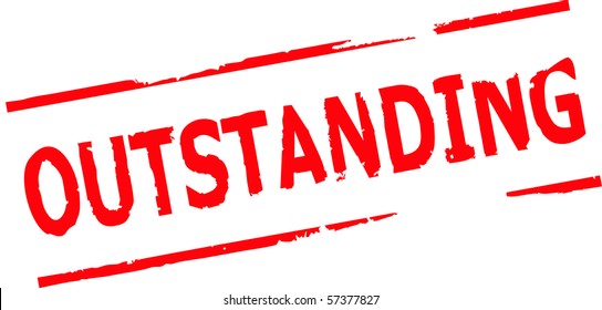 outstanding stamp vector illustration