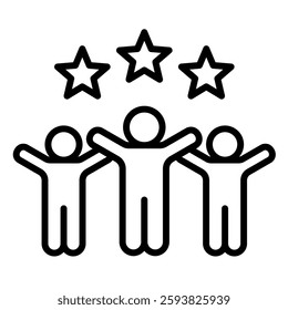 Outstanding Teamwork icon line vector illustration