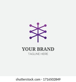 diseño de plantilla de logotipo de tecnología excepcional vectorial con icono de tecnología creativa