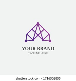 herausragende Technologie-Logo-Design-Vektorillustration mit kreativem Tech-Symbol