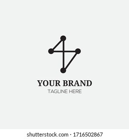 diseño de plantilla de logotipo de tecnología excepcional vectorial con icono de tecnología creativa
